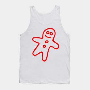 Red Gingerbread Man Tank Top